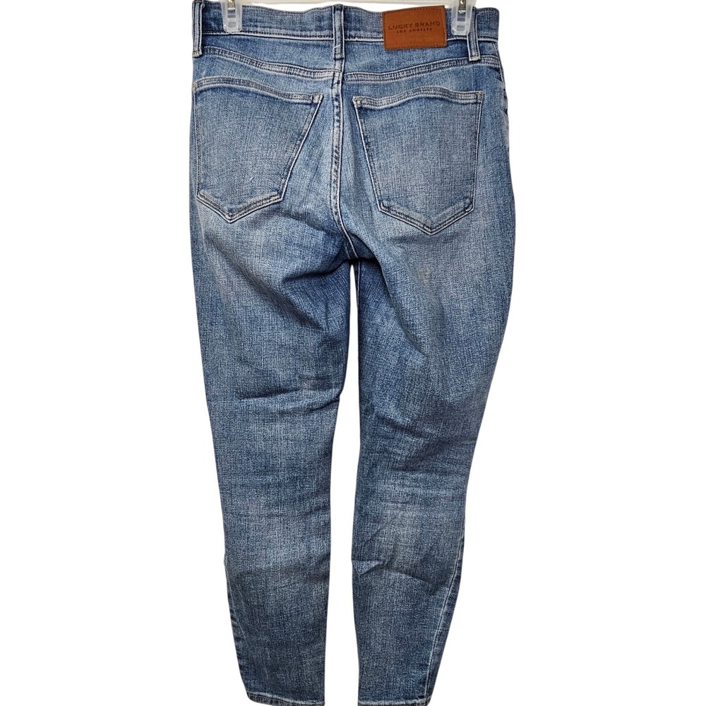 Lucky Brand Bridgette Skinny Jeans 2/26 High Rise Button Fly Distressed Denim - Picture 2 of 12